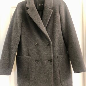 Madewell Women’s Hollis Double Breasted Coat, size S